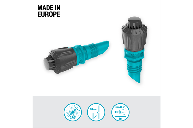 50 Micro Spruzzatori 360° Per Irrigazione, Gocciolatori Regolabili Per Giardino, Serre E Idroponica - Portata 30-55L/h