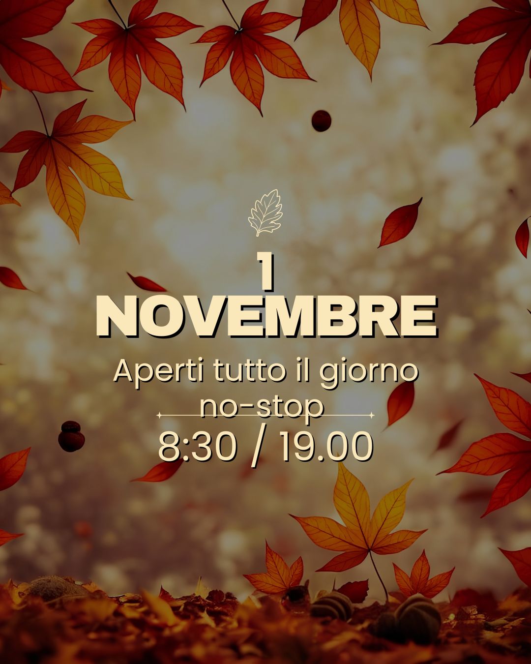 Red and Brown Illustrated Hello November Instagram Post